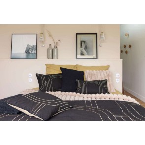 CUSHION VIVARAISE JADEN CAVIAR 40x65 50% COTTON 50% LINEN 2