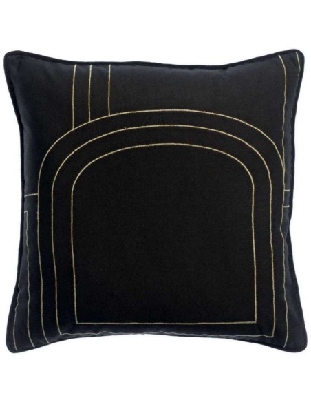 CUSHION VIVARAISE JADEN CAVIAR 45x45 50% COTTON 50% LINEN