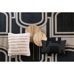 CUSHION VIVARAISE JADEN CAVIAR 45x45 50% COTTON 50% LINEN 2