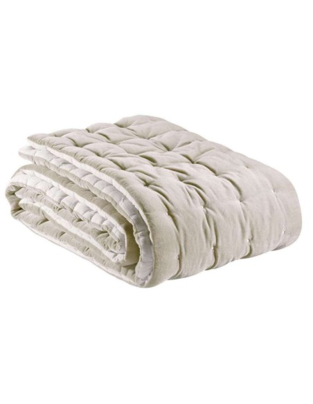 BED QUILT VIVARAISE ELISE GREGE 240x260 100% COTTON VELVET