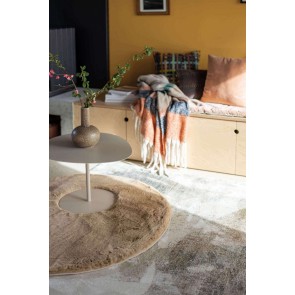 FUR RUG VIVARAISE EDDY IVOIRE D120 100% POLYESTER 2