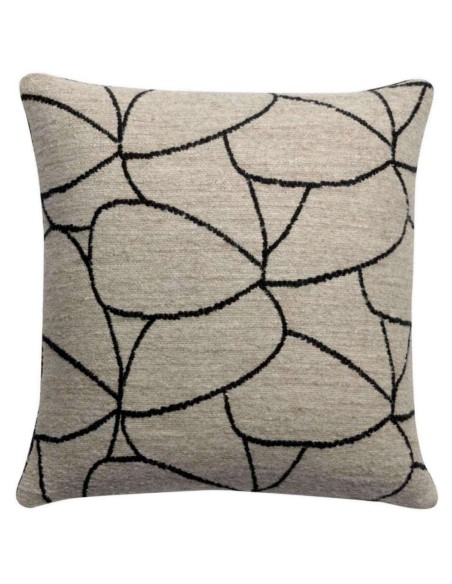 CUSHION VIVARAISE DANY NOIR 45x45 70% COTTON 15% VISCOSE 15% LINEN