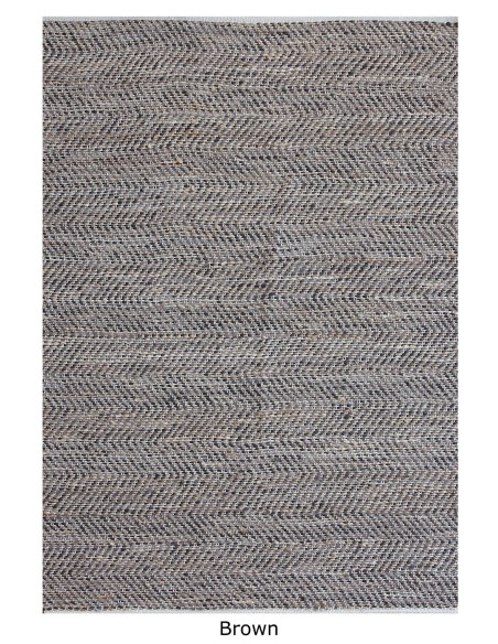 ΧΑΛΙ STABLES BROWN 160x230 50% ΔΕΡΜΑ 50% ΒΑΜΒΑΚΙ