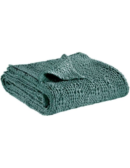 BED COVER VIVARAISE TANA VERT DE GRIS 260x260 100% COTTON