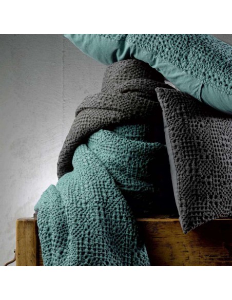 THROW VIVARAISE TANA PRUSSE 180X260 100% COTTON