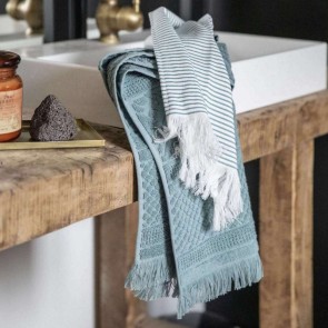 BODY TOWEL VIVARAISE ZOE VERT DE GRIS 100x180  100% COTTON 2