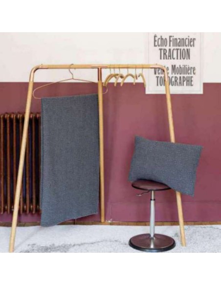 THROW VIVARAISE TANA CENDRE 140X200 100% COTTON