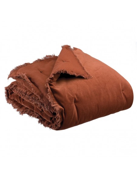 SOFA RUNNER VIVARAISE FARA CARAMEL 85×200 100% VELVET COTTON