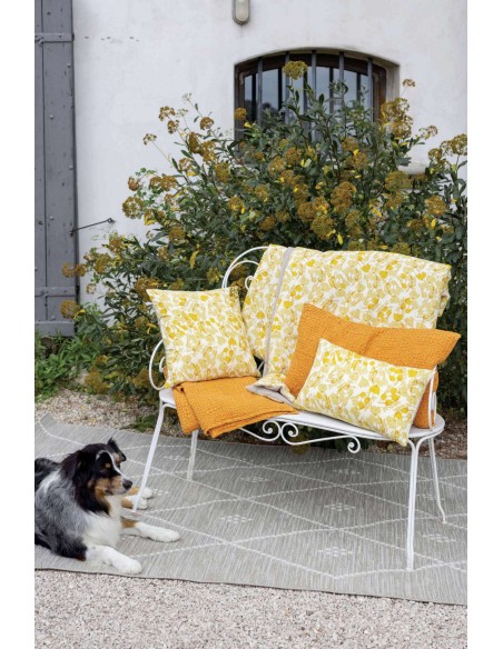 THROW VIVARAISE TANA MOUTARDE 140X200 100% COTTON