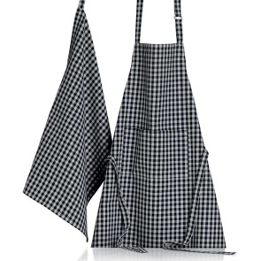 KITCHEN TOWEL WINKLER BILLIE NOIR GRIS 50X70 80% CΟΤΤΟΝ... 2