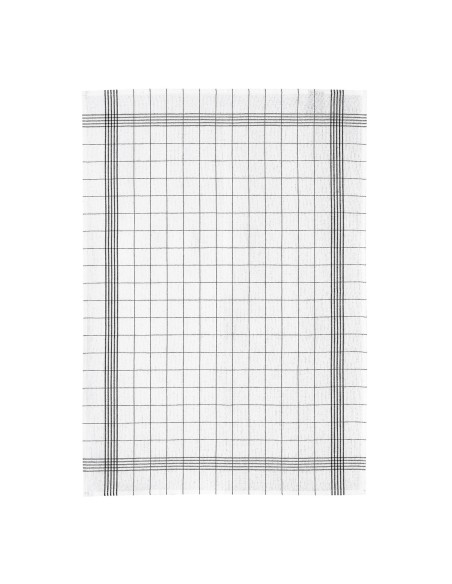 KITCHEN TOWEL WINKLER CLASSIC CARREAUX NOIR 50x75 58% COTTON  42% LINEN