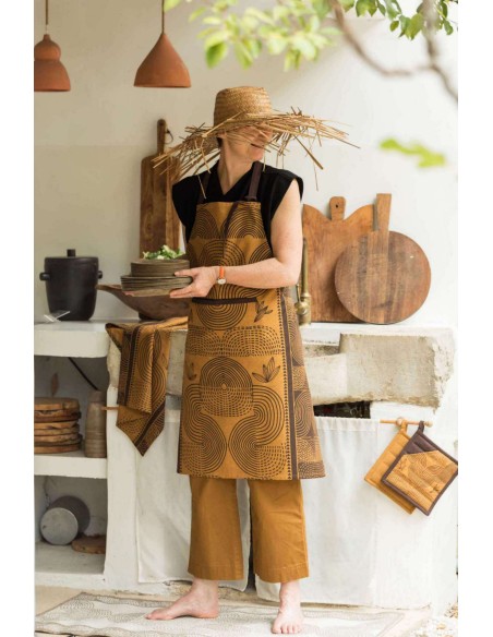 KITCHEN APRON WINKLER ETNA AMBRE 72x85 APRON 80% COTTON 20% POLYESTER