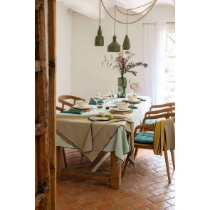 TABLECLOTH WINKLER GRACE CELADON 140x140 100% COTTON 2
