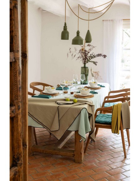 ΤΡΑΠΕΖΟΜΑΝΤΗΛΟ WINKLER GRACE CELADON 140x140 100% ΒΑΜΒΑΚΙ