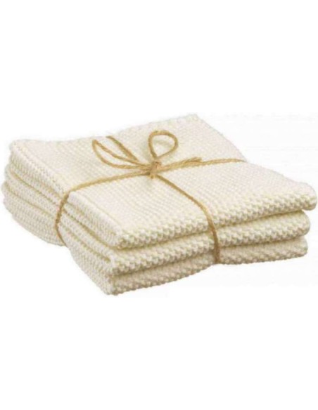 KITCHEN TOWEL WINKLER IZAN ECRU 25x25 SET OF 3 80% COTTON 20% POLYESTER