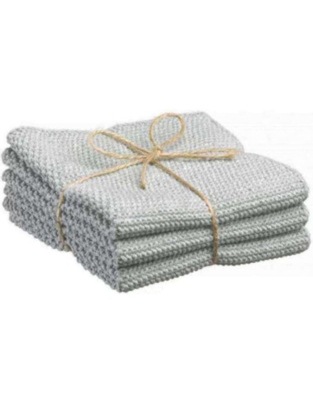 ΠΕΤΣΕΤΑ ΚΟΥΖΙΝΑΣ WINKLER IZAN GRIS 25x25 SET OF 3 80% ΒΑΜΒΑΚΙ 20%POLYESTER
