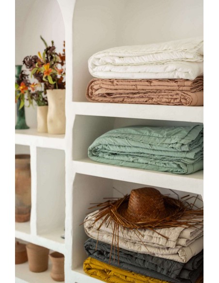 ΚΟΥΒΕΡΛΙ VIVARAISE TIKA OPALINE 260x260 100% ΒΑΜΒΑΚΙ