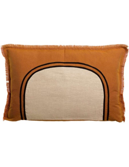 CUSHION VIVARAISE LALY BICOLORE CUIVRE 40x65 50% LINEN 50% COTTON