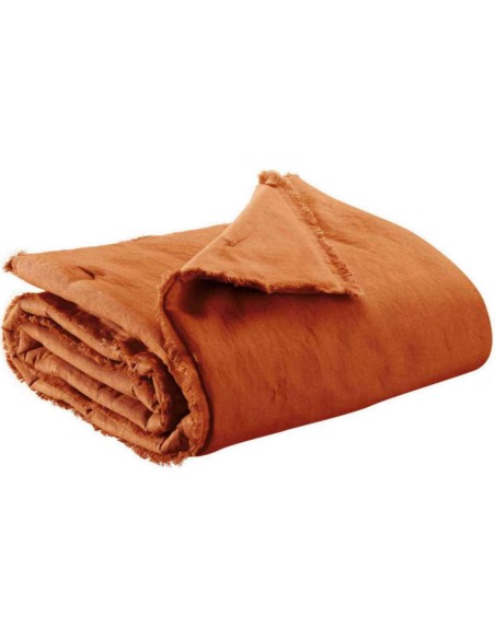 ΑΝΩΣΤΡΩΜΑ ΚΑΝΑΠΕ VIVARAISE LALY CUIVRE 85x200 50% ΛΙΝΟ 50% ΒΑΜΒΑΚΙ