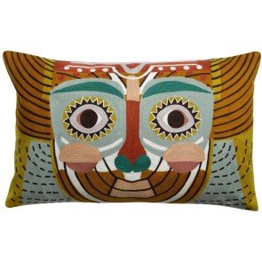 HANDMADE CUSHION VIVARAISE YAKU MULTICO 40x65 BRODE...