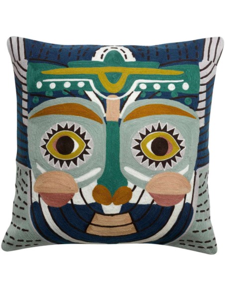 HANDMADE CUSHION VIVARAISE YAKU MULTICO 45x45 100% COTTON