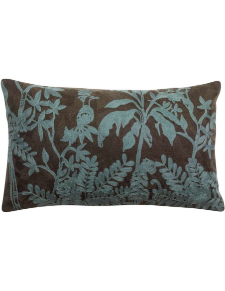 HANDMADE CUSHION VIVARAISE RAKI CARBONE 40x65 100% COTTON