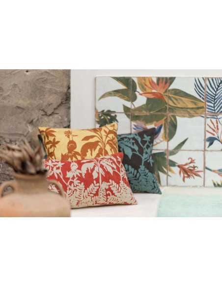 HANDMADE CUSHION VIVARAISE RAKI GOLD 45x45 100% COTTON