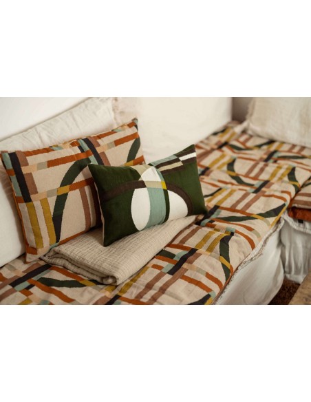 ΜΑΞΙΛΑΡΙ VIVARAISE NAEL CHAMBRAY CUIVRE 30x50 100% ΒΑΜΒΑΚΙ