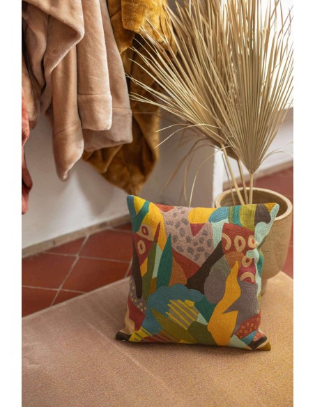 HANDMADE CUSHION VIVARAISE IZEL MINERAL 45x45 100% COTTON