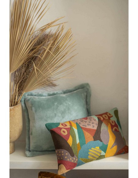 HANDMADE CUSHION VIVARAISE IZEL MINERAL 40x65 100% COTTON