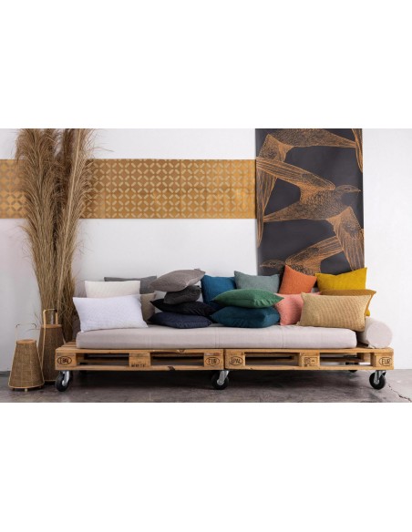 ΚΟΥΒΕΡΛΙ VIVARAISE MAIA VERT DE GRIS 260×260 100% ΑΝΑΚΥΚΛΩΜΕΝΟ ΒΑΜΒΑΚΙ