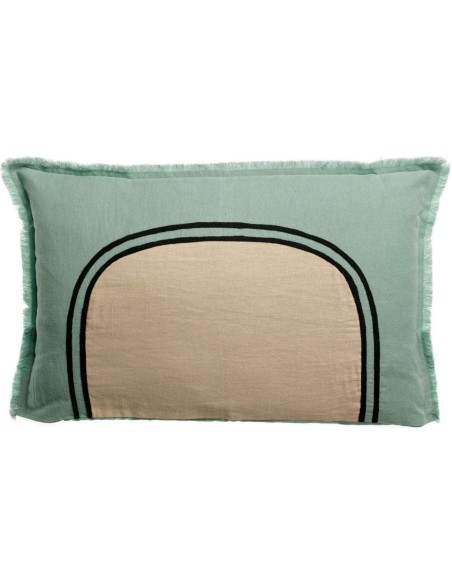 CUSHION VIVARAISE LALY BICOLORE OPALINE 40x65 50% LINEN 50% COTTON