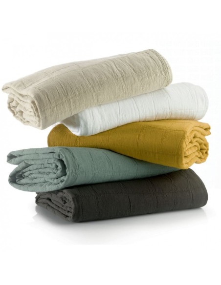 BED COVER VIVARAISE TITOU CARBONE 260×260 100% COTTON