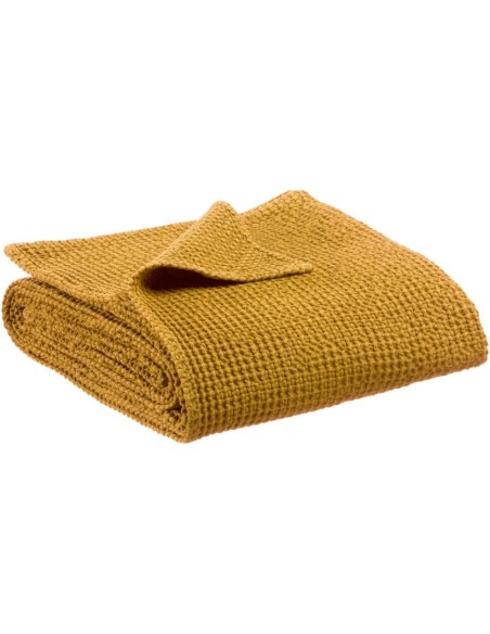 THROW VIVARAISE MAIA SAFRAN 180×260 100% RECYCLED COTTON