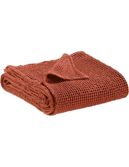 THROW VIVARAISE MAIA SIENNE 180x260 100% RECYCLED COTTON