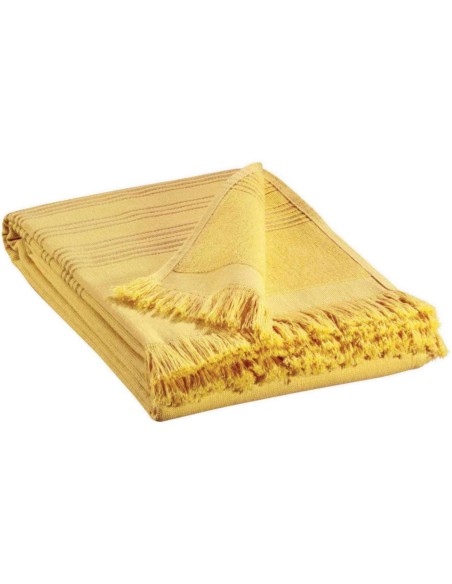BEACH TOWEL VIVARAISE CANCUN CURRY 90x180 100% COTTON