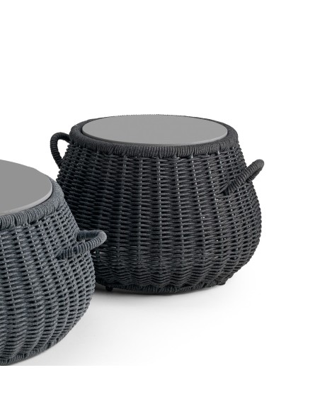 ΤΡΑΠΕΖΙ ISTRO 04 ΑΝΘΡΑΚΙ ΜΕ ΜΑΥΡΗ ΚΕΡΑΜΙΚΗ ΕΠΙΦΑΝΕΙΑ 60x40CM