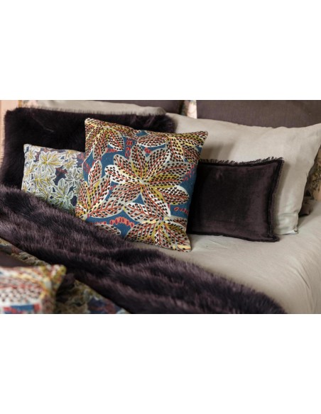 CUSHION VIVARAISE FARA CAVIAR 30x50 100% VELVET COTTON