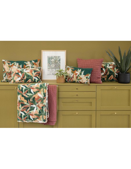 ΧΕΙΡΟΠΟΙΗΤΟ ΜΑΞΙΛΑΡΙ VIVARAISE ALINA PETROLE 45x45 100% ΒΑΜΒΑΚΙ