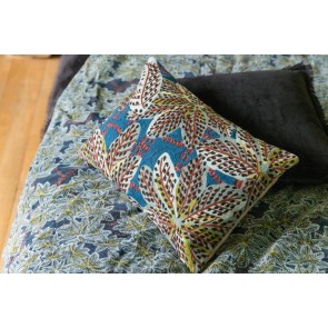HANDMADE CUSHION VIVARAISE ARIANE PETROLE 30x50 100%... 2