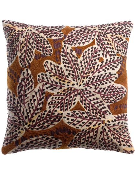 HANDMADE CUSHION VIVARAISE ARIANE ROUILLE 45x45 100% VELVET COTTON