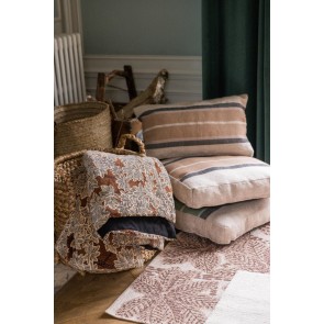 THROW VIVARAISE ARIANE ROUILLE 135x200 100% VELVET COTTON 2