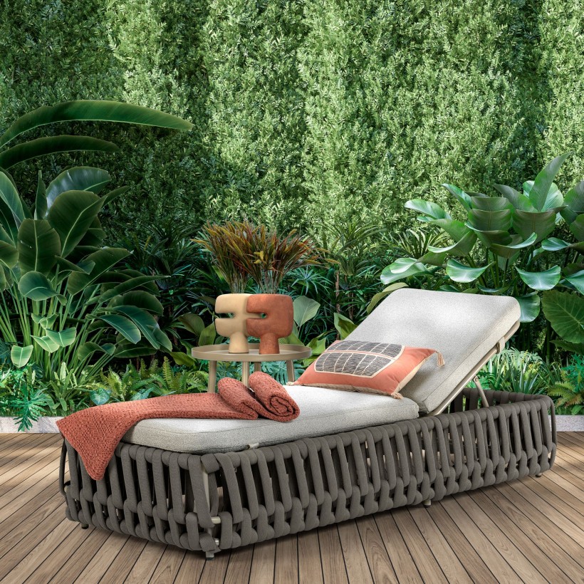 ACHLA LOUNGER ROPE 02 BEIGE 200x70x40 CM