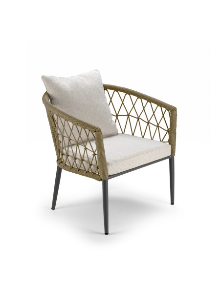 LOUNGE CHAIR MYRTOS 04 BEIGE 70x65x75 ALUMINIUM