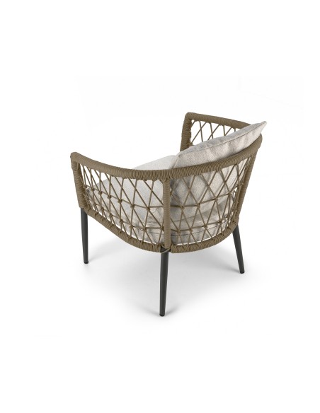 LOUNGE CHAIR MYRTOS 04 BEIGE 70x65x75 ALUMINIUM