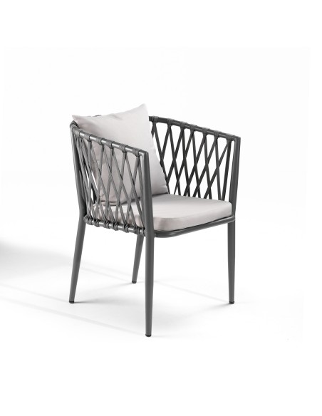 LALARIA 03 60x62x75 CHAIR ALUM-ROPE