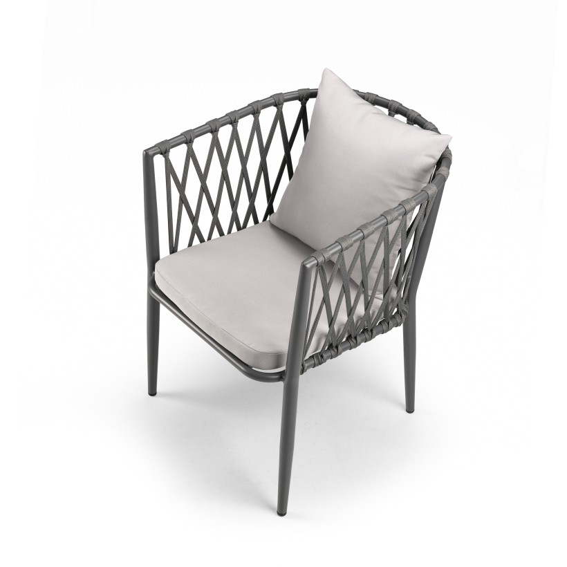 LALARIA 03 60x62x75 CHAIR ALUM-ROPE