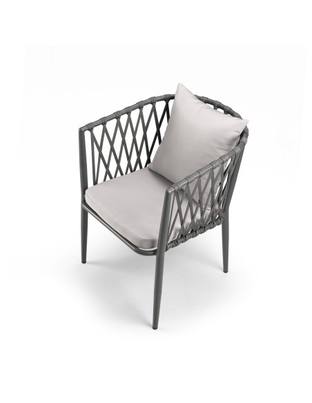 LALARIA 03 60x62x75 CHAIR ALUM-ROPE