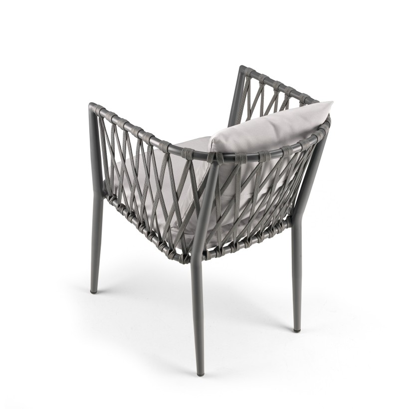 LALARIA 03 60x62x75 CHAIR ALUM-ROPE