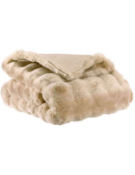 THROW VIVARAISE BERTON NATUREL 130x160 100% RECYCLED POLYESTER